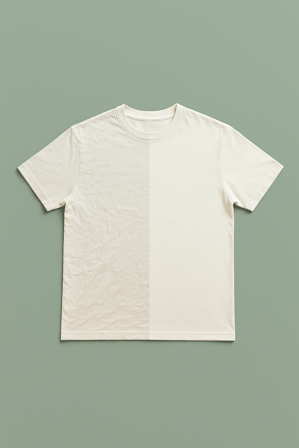 Rein t-shirt voor en na